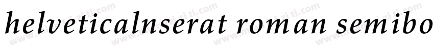 helveticalnserat roman semibold字体转换